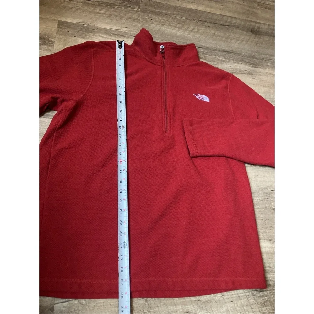 The North Face Men's XL Red 1/4 Zip Fleece Pullover Medium Weight Jacket
